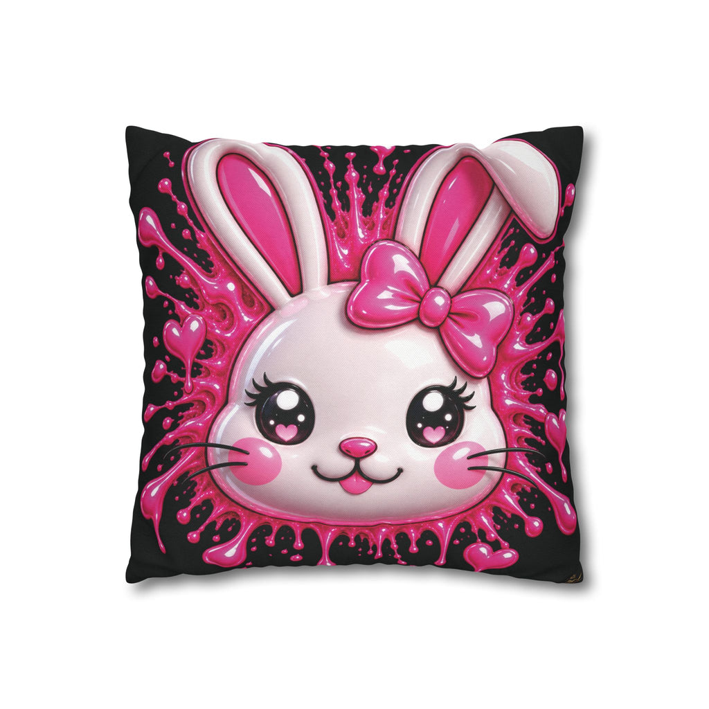 SHIBUYA RABBIT 3D – Kawaii Throw Pillow | Japanese Bunny Cushion | Pink Anime Room Decor | Cute Sofa Pillow | Harajuku Home Decor | Cool Living Club