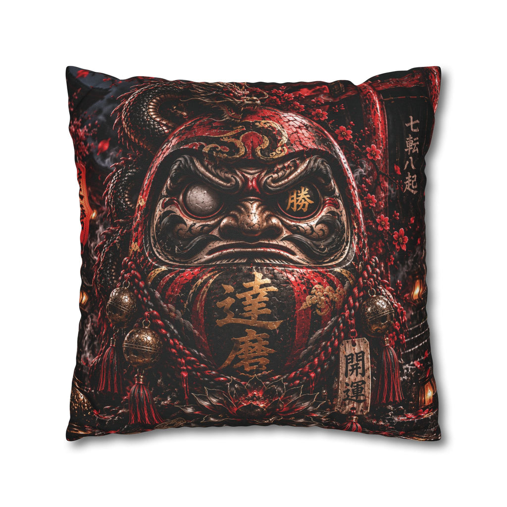 DARK DARUMA – Japanese Dragon | Throw Pillow