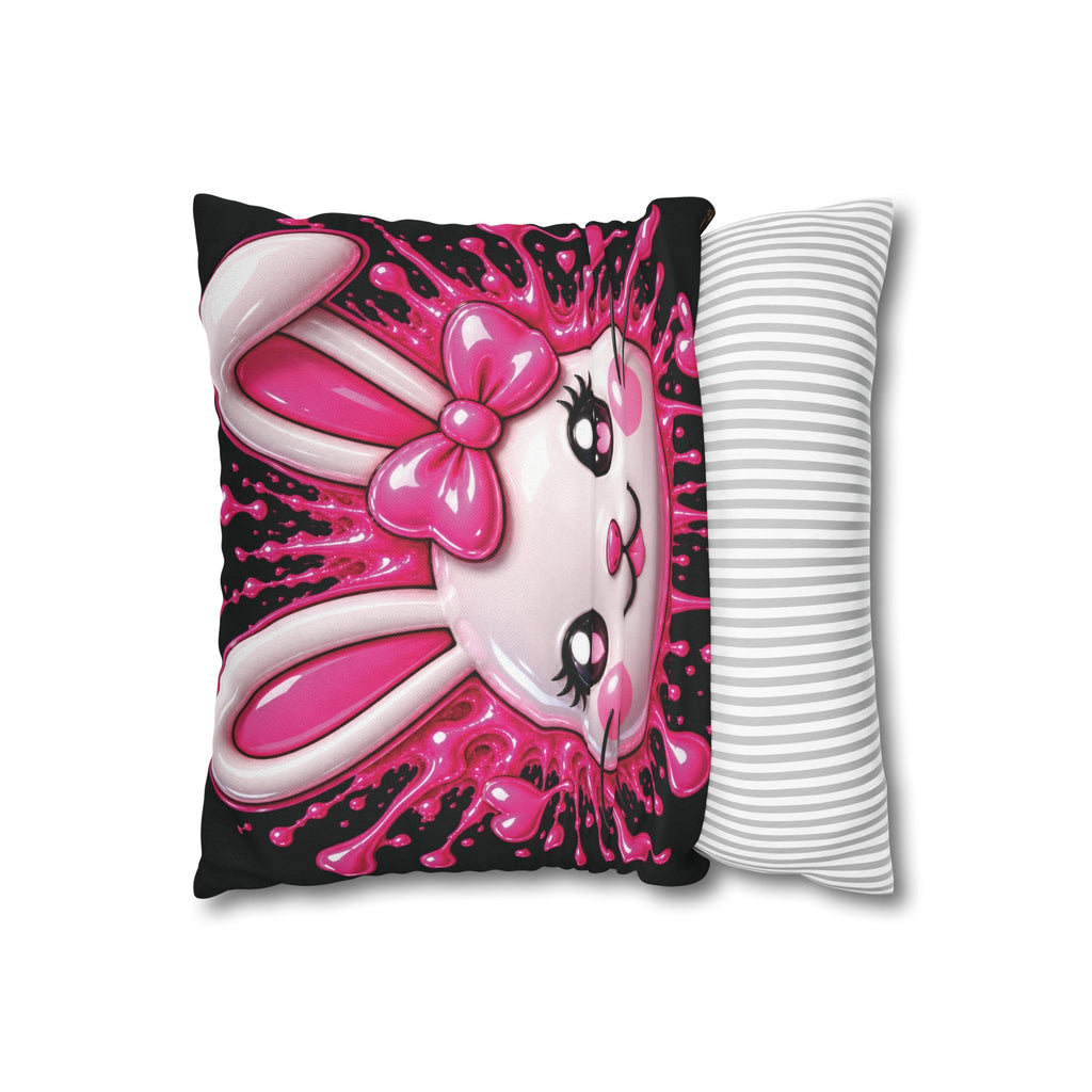 SHIBUYA RABBIT 3D – Kawaii Throw Pillow | Japanese Bunny Cushion | Pink Anime Room Decor | Cute Sofa Pillow | Harajuku Home Decor | Cool Living Club