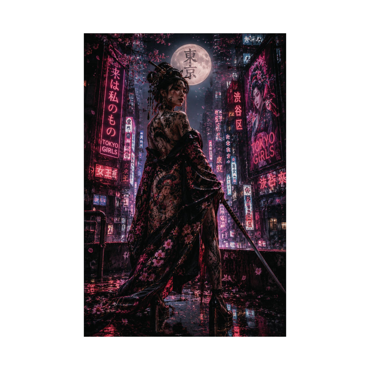 Neon Empress™ — Queen of the Neon Empire | Premium Matte Wall