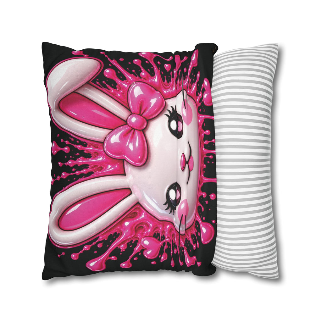 SHIBUYA RABBIT 3D – Kawaii Throw Pillow | Japanese Bunny Cushion | Pink Anime Room Decor | Cute Sofa Pillow | Harajuku Home Decor | Cool Living Club