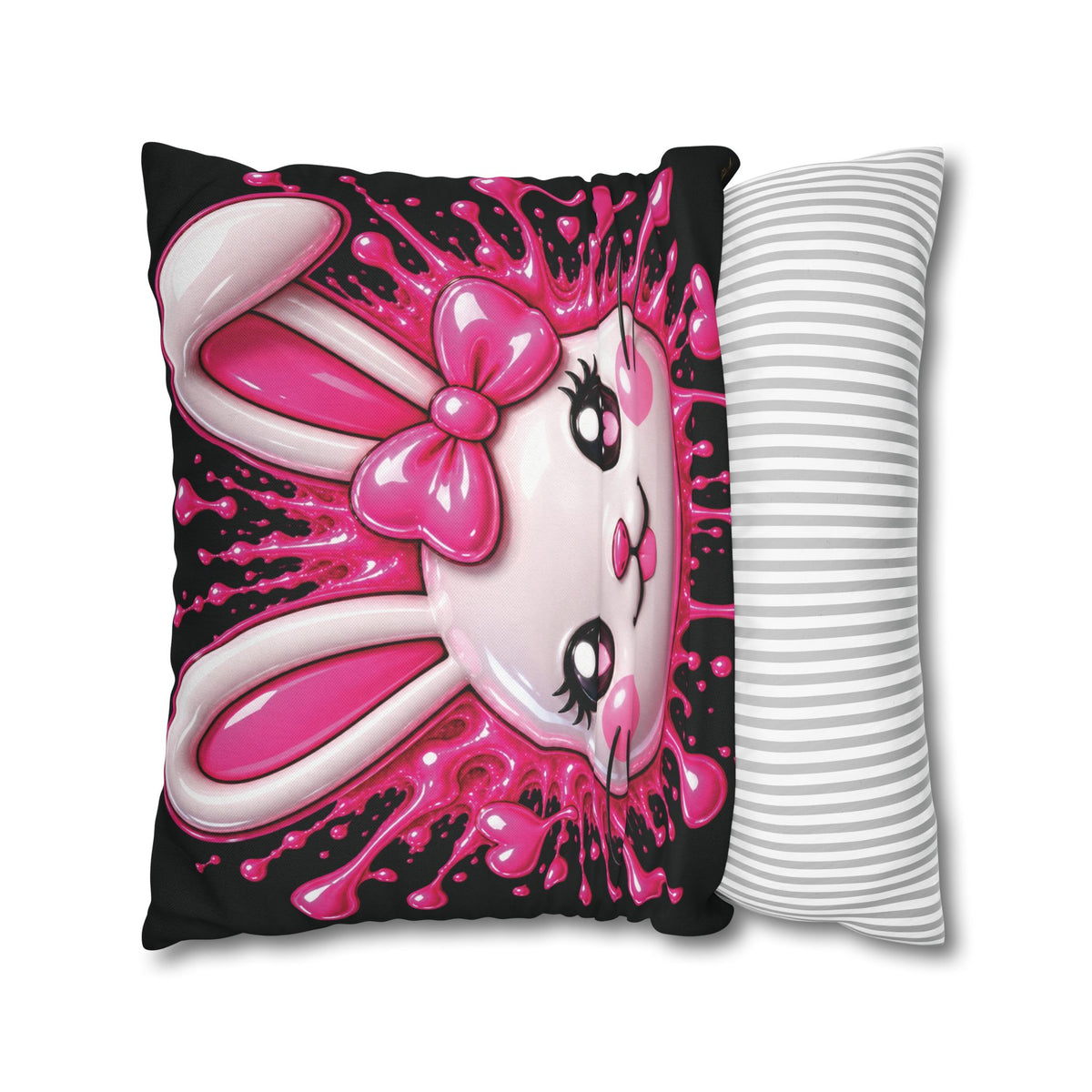 SHIBUYA RABBIT 3D – Kawaii Throw Pillow | Japanese Bunny Cushion | Pink Anime Room Decor | Cute Sofa Pillow | Harajuku Home Decor | Cool Living Club