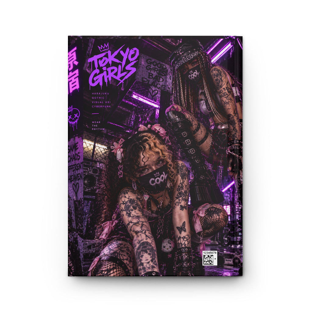 TOKYO GIRLS Gothic Cyberpunk Journal – Harajuku Visual Kei Hardcover Notebook | Alternative Japanese Streetwear Diary | Cool Living Club