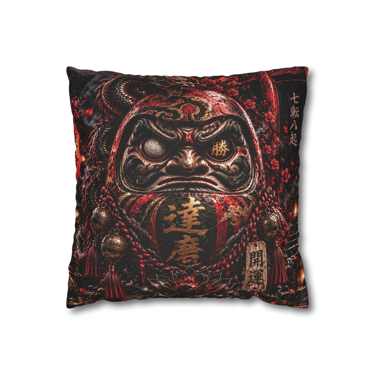 DARK DARUMA – Japanese Dragon | Throw Pillow