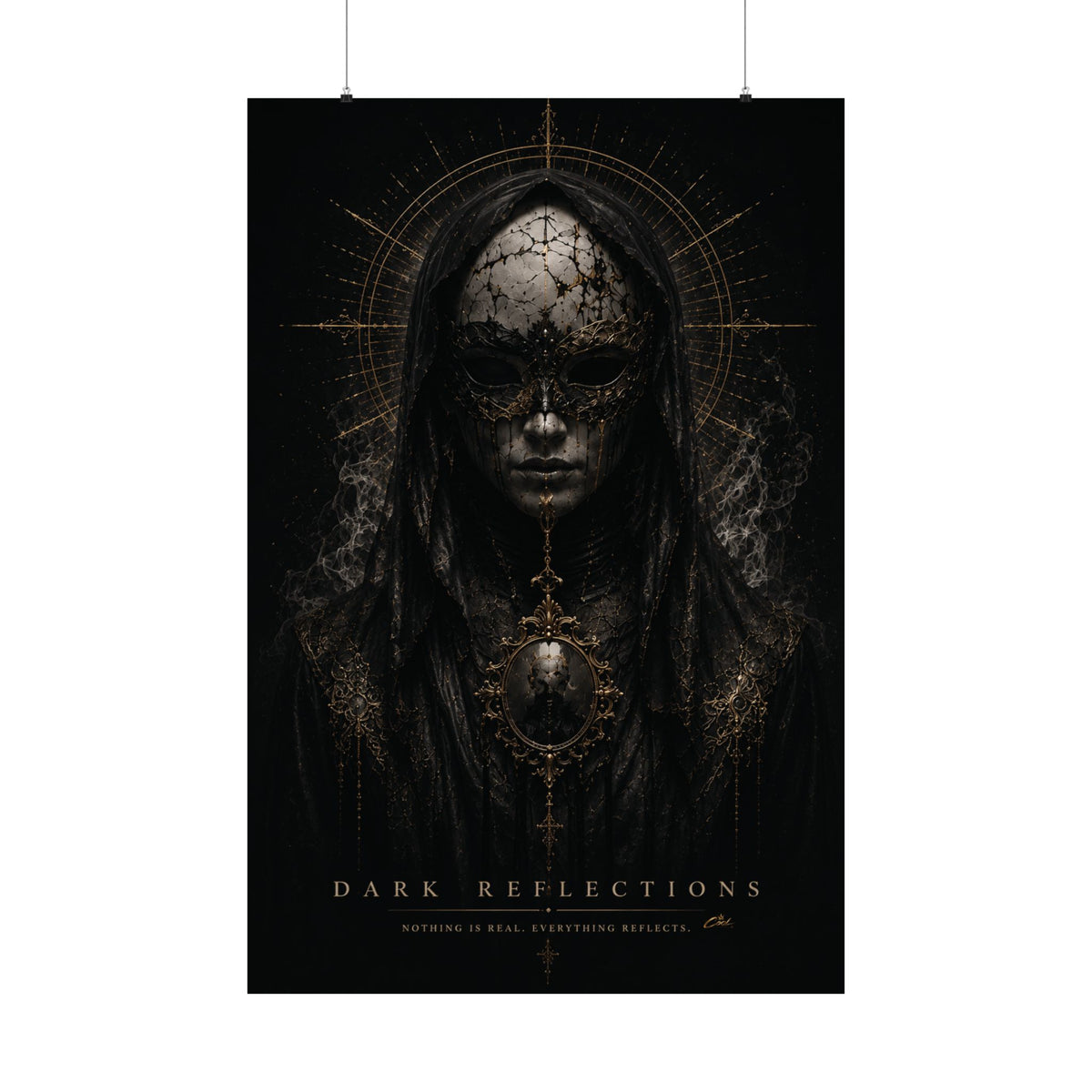 DARK REFLECTIONS – The Veiled Oracle | Gothic Poster