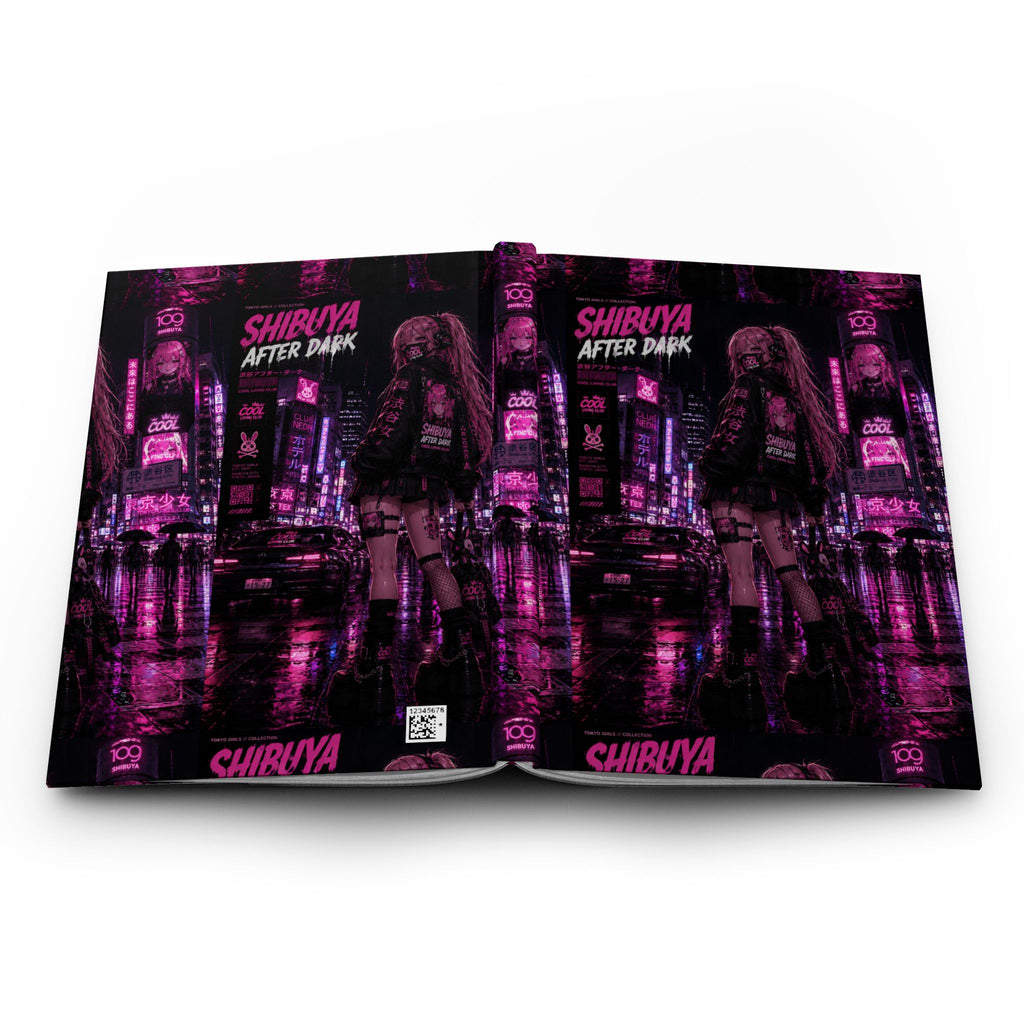 SHIBUYA AFTER DARK Hardcover Journal | Cyberpunk Tokyo Notebook | Japanese Streetwear Diary | Neon Gothic Journal | Cool Living Club