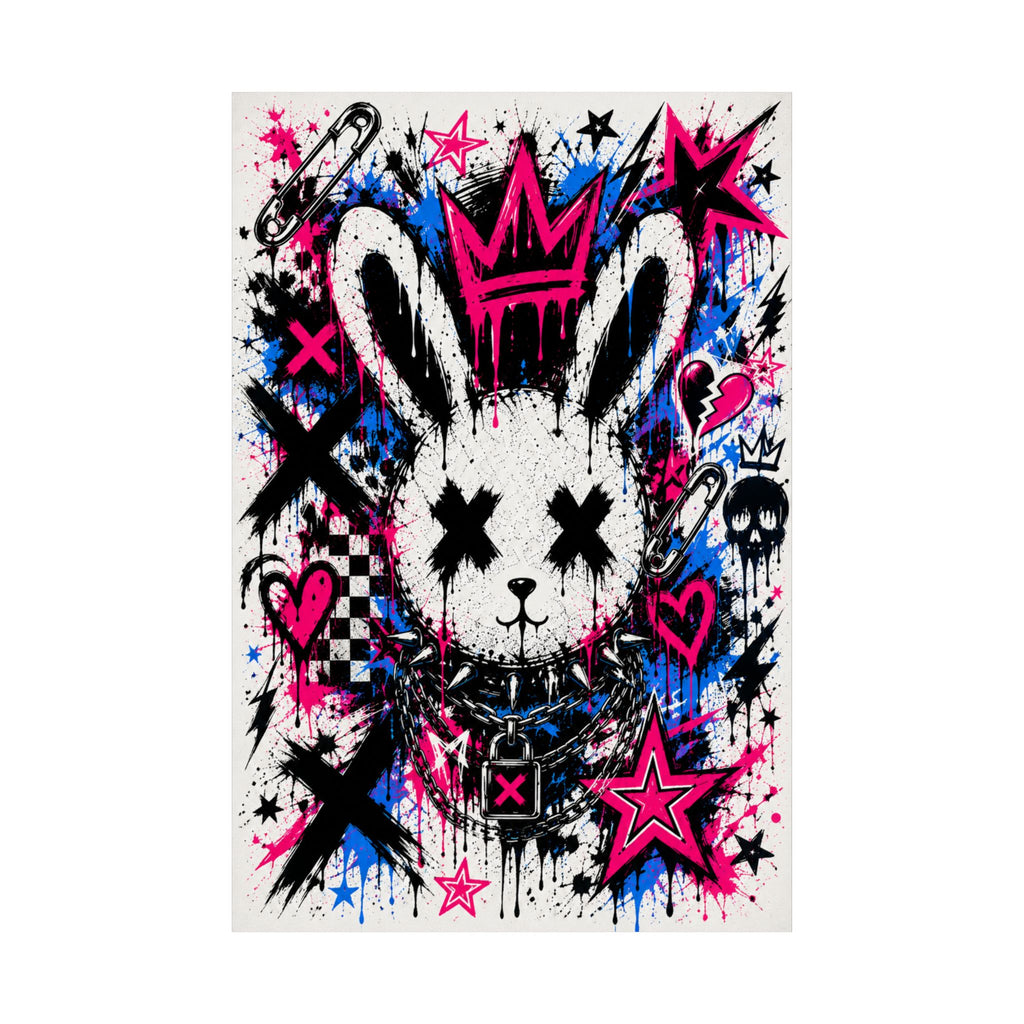Graffiti Bunny X | Street Art Poster