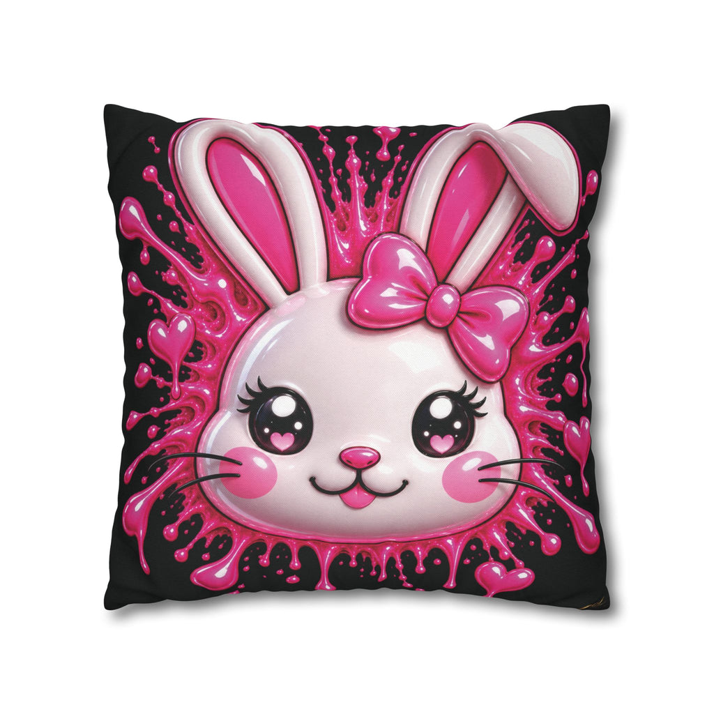 SHIBUYA RABBIT 3D – Kawaii Throw Pillow | Japanese Bunny Cushion | Pink Anime Room Decor | Cute Sofa Pillow | Harajuku Home Decor | Cool Living Club