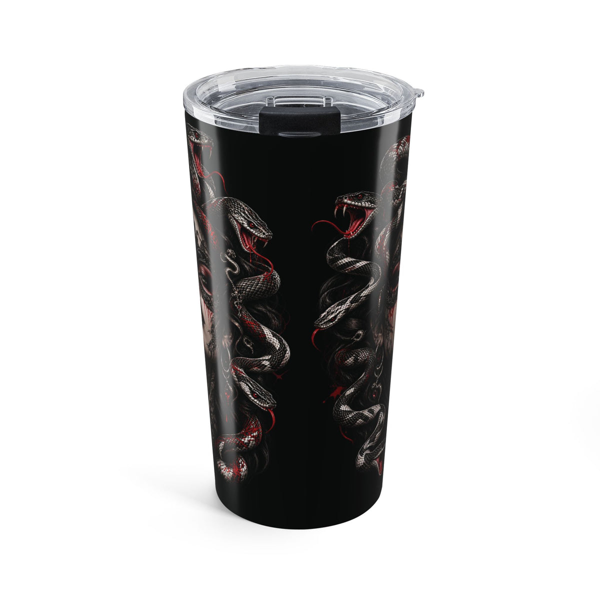 MEDUSA NOIR – Serpent Queen | 20oz Stainless Steel Tumbler | Gothic Snake Travel Mug | Dark Fantasy Coffee Cup | Horror Drinkware | Premium Insulated Cup | Cool Living Club