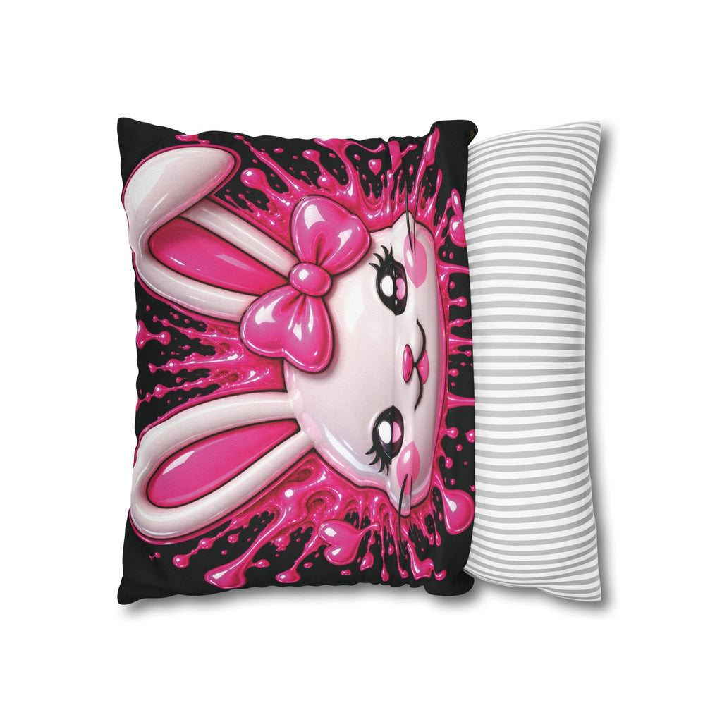 SHIBUYA RABBIT 3D – Kawaii Throw Pillow | Japanese Bunny Cushion | Pink Anime Room Decor | Cute Sofa Pillow | Harajuku Home Decor | Cool Living Club