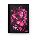 SHIBUYA SAKURA Neon Hardcover Journal | Japanese Cherry Blossom Notebook | Tokyo Japan Diary | Cyberpunk Floral Journal | Cool Living Club