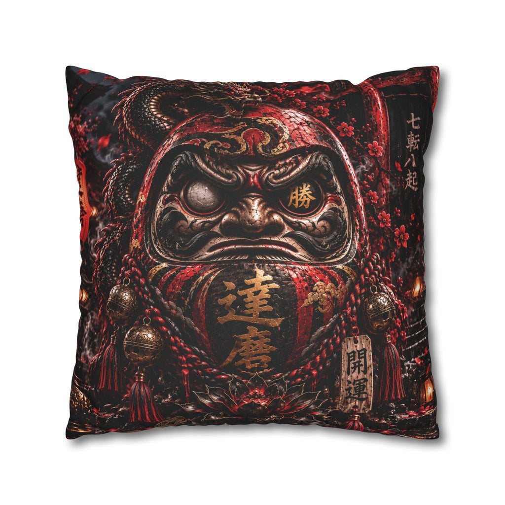 DARK DARUMA – Japanese Dragon | Throw Pillow