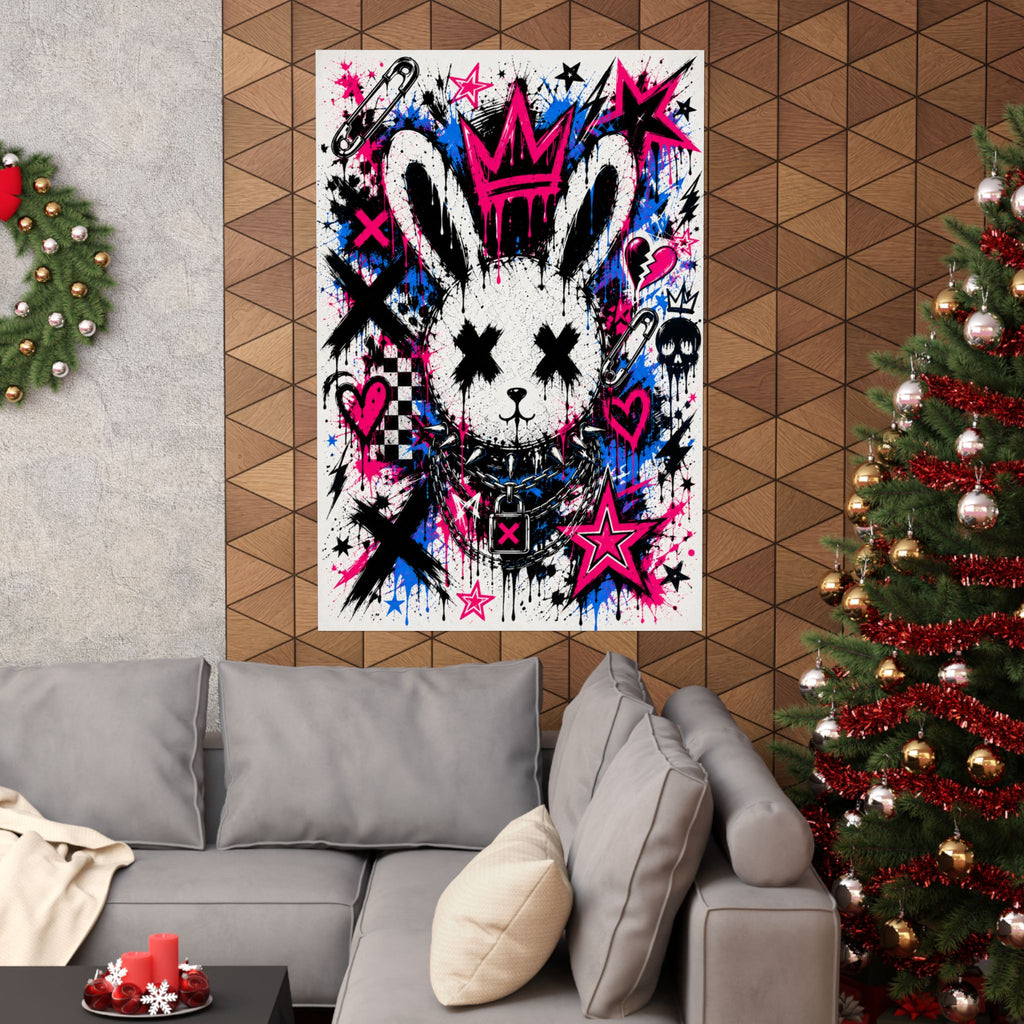 Graffiti Bunny X | Street Art Poster