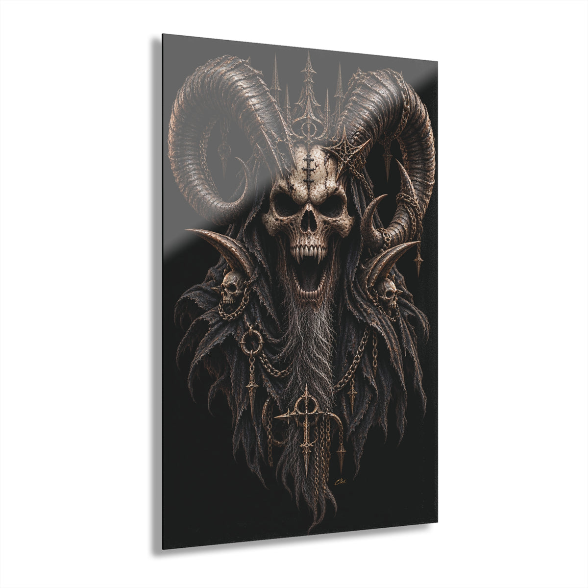 FALLEN ANGEL – The Ashen Crown 3D | Acrylic Print