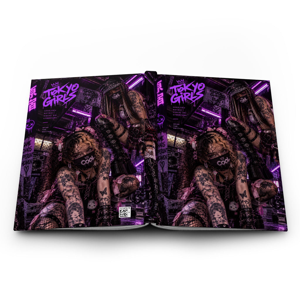 TOKYO GIRLS Gothic Cyberpunk Journal – Harajuku Visual Kei Hardcover Notebook | Alternative Japanese Streetwear Diary | Cool Living Club