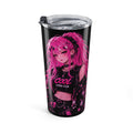 SHIBUYA NEON – Neon Riot | White 20oz Insulated Tumbler | Tokyo Anime Cup | Cool Living Club
