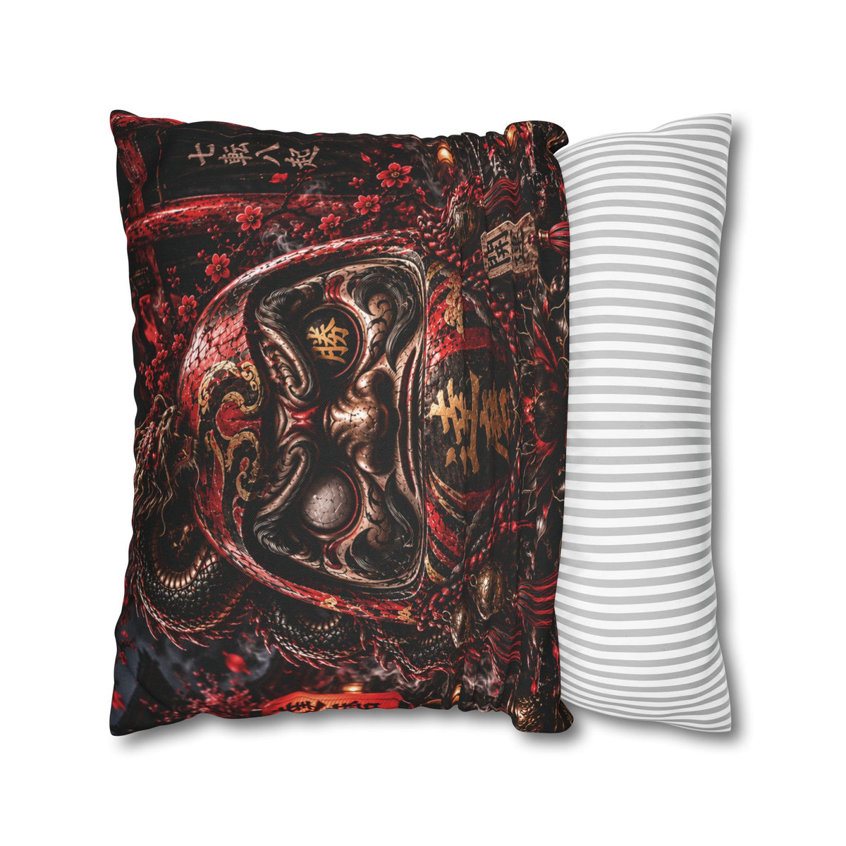 DARK DARUMA – Japanese Dragon | Throw Pillow