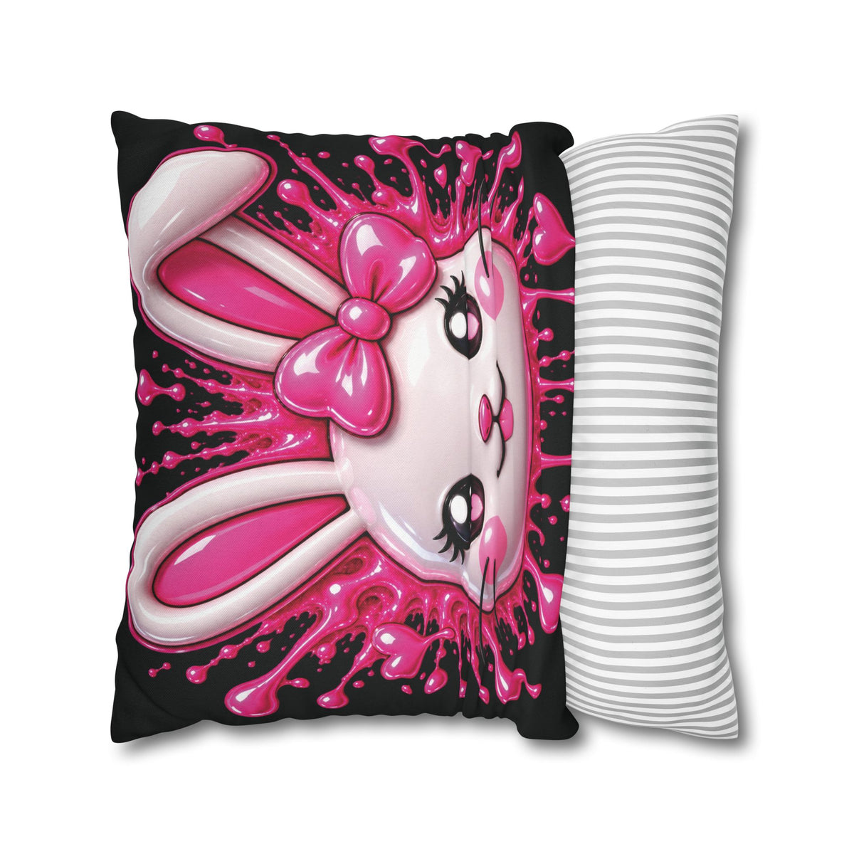 SHIBUYA RABBIT 3D – Kawaii Throw Pillow | Japanese Bunny Cushion | Pink Anime Room Decor | Cute Sofa Pillow | Harajuku Home Decor | Cool Living Club