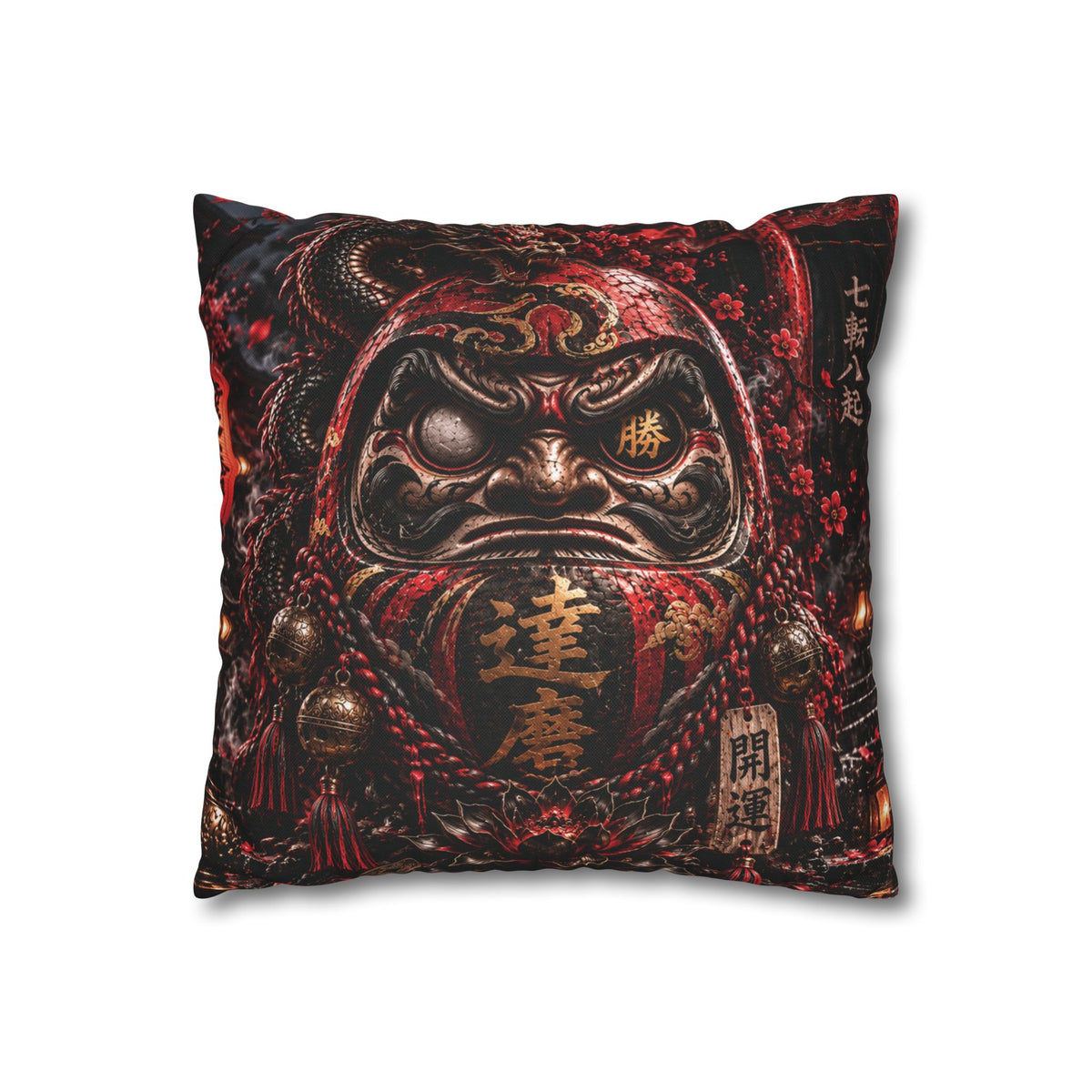 DARK DARUMA – Japanese Dragon | Throw Pillow