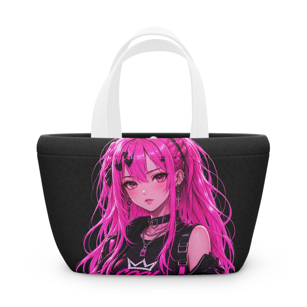 SHIBUYA Tokyo Girl Lunch Bag | Anime Kawaii Insulated Lunch Tote | Pink Japanese Aesthetic Lunch Bag | Cool Living Club