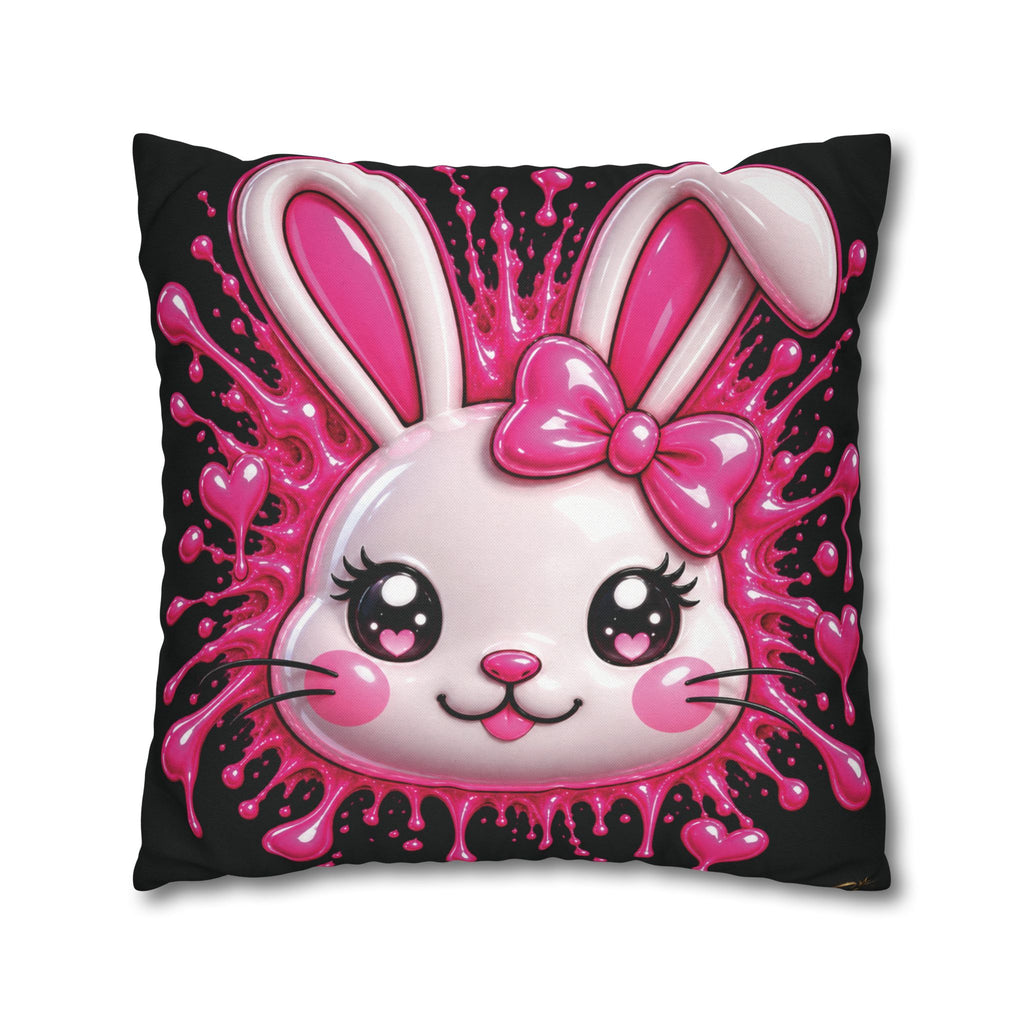 SHIBUYA RABBIT 3D – Kawaii Throw Pillow | Japanese Bunny Cushion | Pink Anime Room Decor | Cute Sofa Pillow | Harajuku Home Decor | Cool Living Club