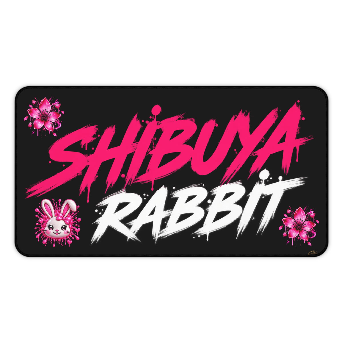 SHIBUYA 3D Mouse Pad – Kawaii Japanese Gaming Desk Mat | Pink Bunny Anime Mouse Pad | Harajuku Desk Setup | Cool Living Club