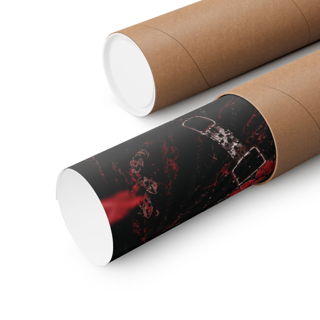 TOKYO GIRLS – Crimson Bond Matte Poster | Japanese Gothic Wall Art | Dark Anime Decor