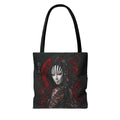 Tokyo Shadows Mask Tote Bag | Japanese Gothic All-Over Print Bag | Premium Streetwear Tote | Cool Living Club