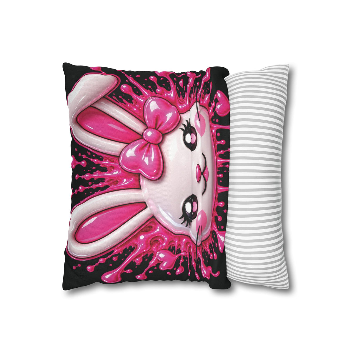 SHIBUYA RABBIT 3D – Kawaii Throw Pillow | Japanese Bunny Cushion | Pink Anime Room Decor | Cute Sofa Pillow | Harajuku Home Decor | Cool Living Club