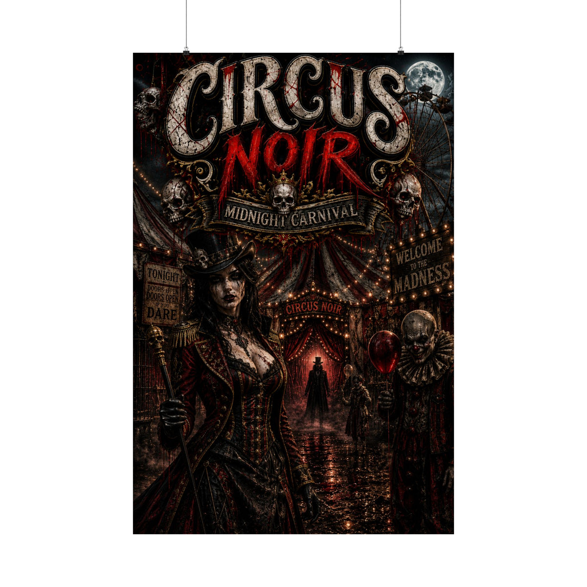 CIRCUS NOIR – Midnight Carnival | Gothic Poster