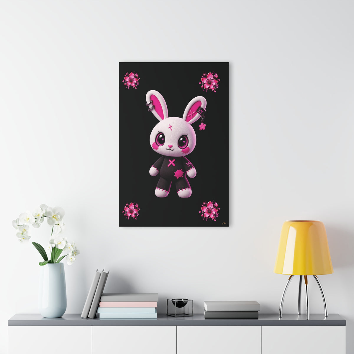SHIBUYA NEON – Electric Bunny | Premium Acrylic Wall Art | Kawaii Anime Decor | Japanese Cyberpunk Room Art | Cool Living Club