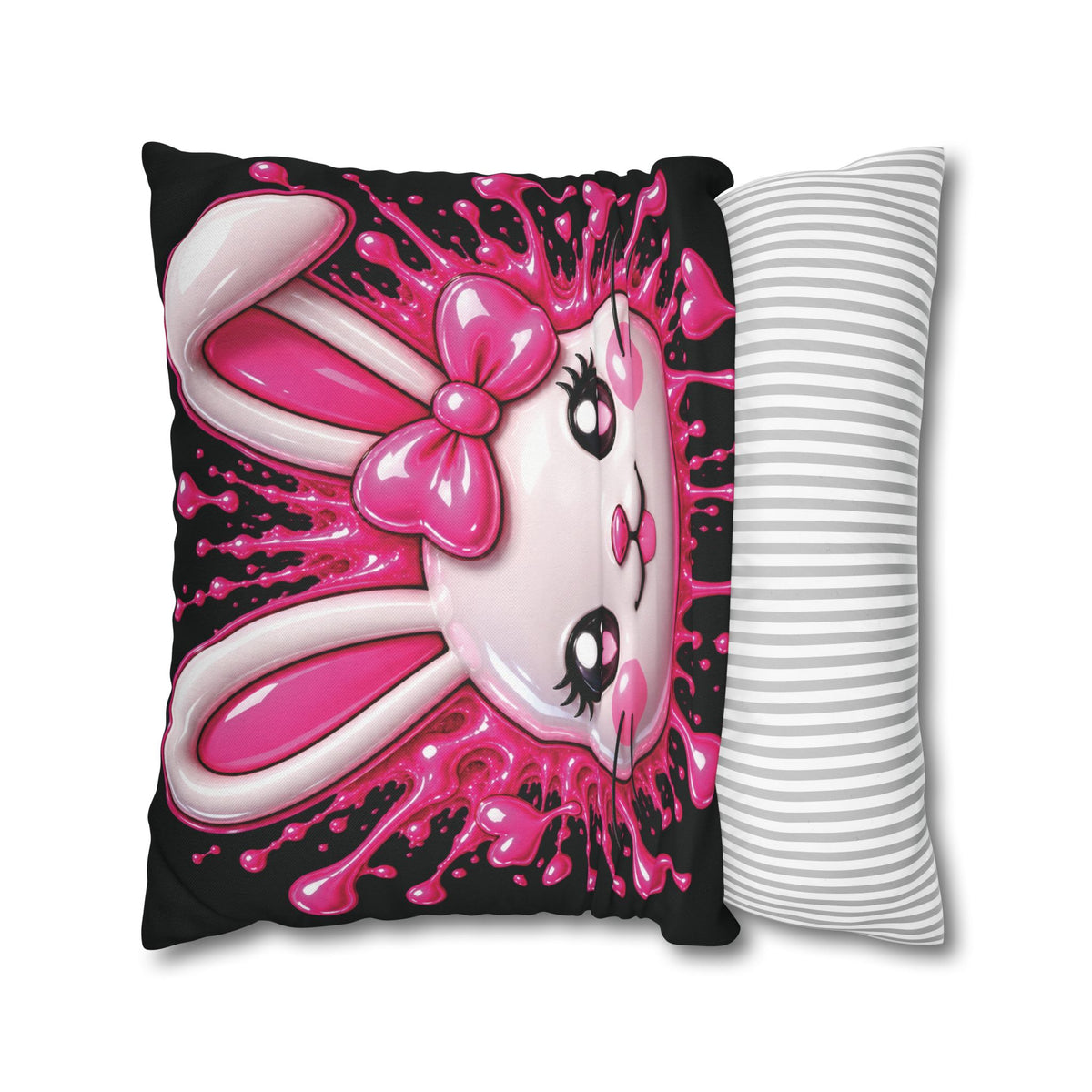 SHIBUYA RABBIT 3D – Kawaii Throw Pillow | Japanese Bunny Cushion | Pink Anime Room Decor | Cute Sofa Pillow | Harajuku Home Decor | Cool Living Club