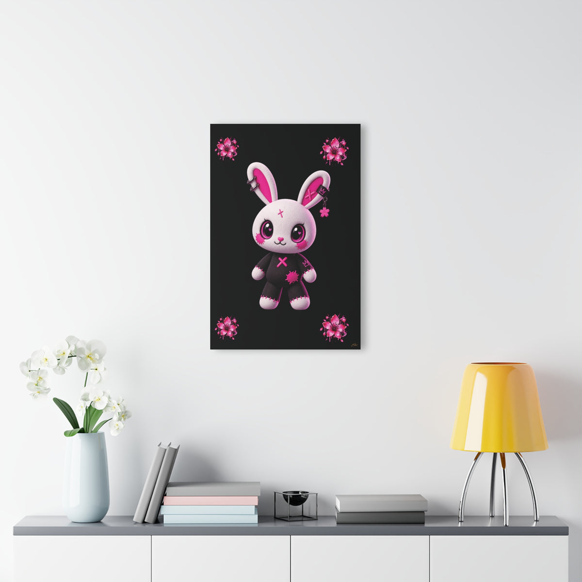 SHIBUYA NEON – Electric Bunny | Premium Acrylic Wall Art | Kawaii Anime Decor | Japanese Cyberpunk Room Art | Cool Living Club