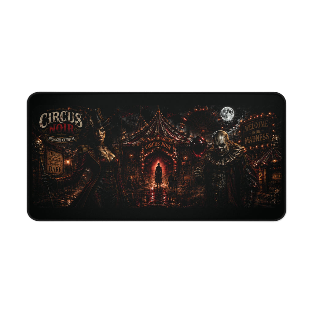 Mouse Pads-Circus Noir – Midnight Carnival | Premium Gothic Gaming Desk Mat | XXL Mouse Pad