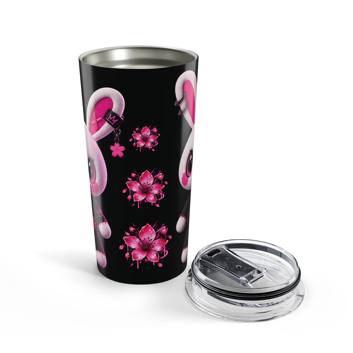 SHIBUYA NEON – Electric Bunny | Premium 20oz Insulated Tumbler | Kawaii Anime Travel Cup | Cool Living Club