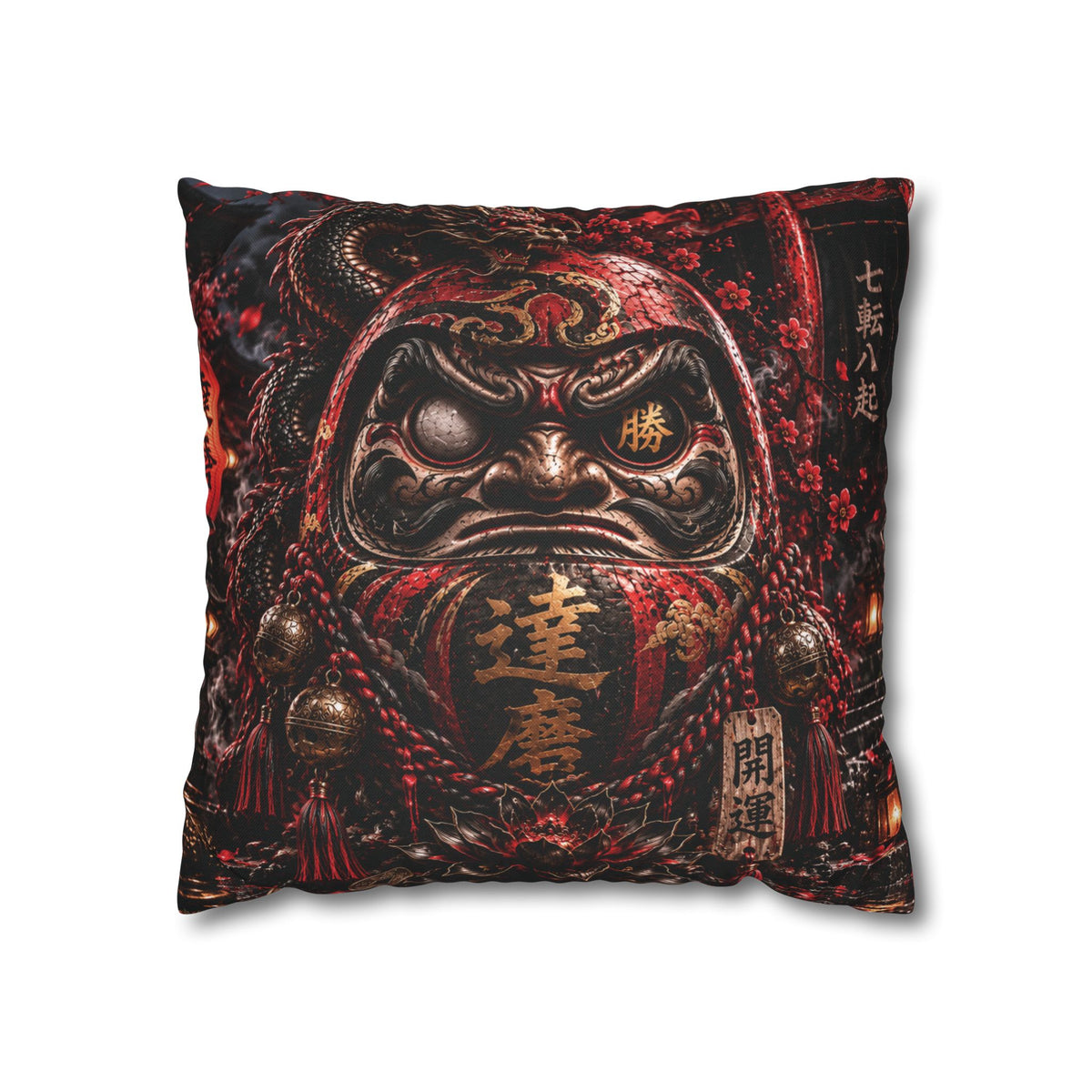 DARK DARUMA – Japanese Dragon | Throw Pillow