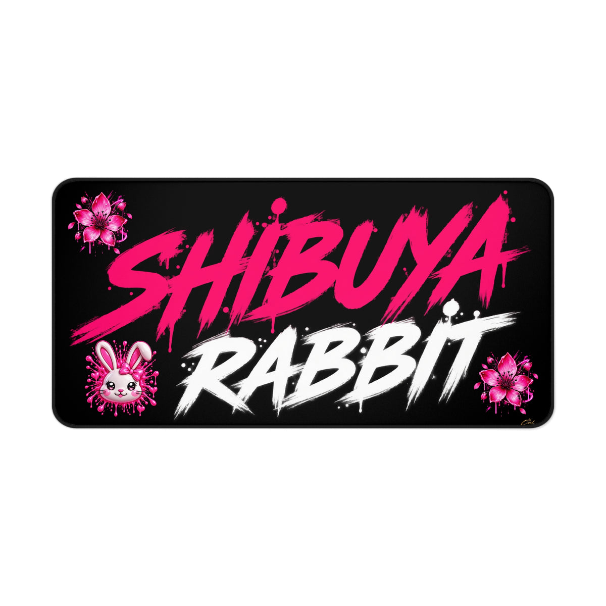 SHIBUYA 3D Mouse Pad – Kawaii Japanese Gaming Desk Mat | Pink Bunny Anime Mouse Pad | Harajuku Desk Setup | Cool Living Club