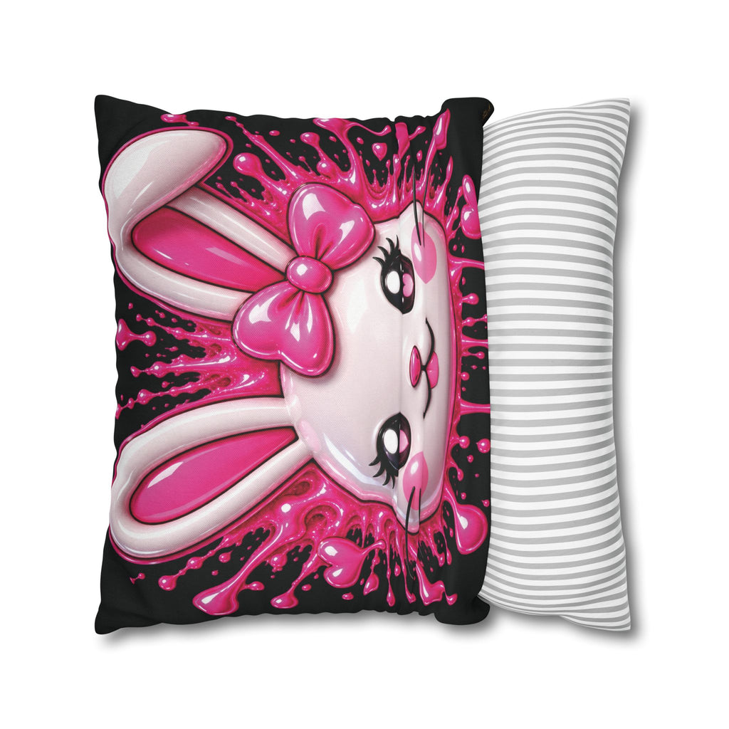 SHIBUYA RABBIT 3D – Kawaii Throw Pillow | Japanese Bunny Cushion | Pink Anime Room Decor | Cute Sofa Pillow | Harajuku Home Decor | Cool Living Club