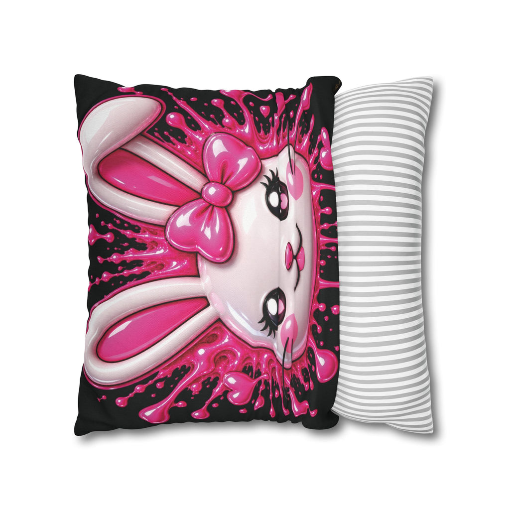 SHIBUYA RABBIT 3D – Kawaii Throw Pillow | Japanese Bunny Cushion | Pink Anime Room Decor | Cute Sofa Pillow | Harajuku Home Decor | Cool Living Club