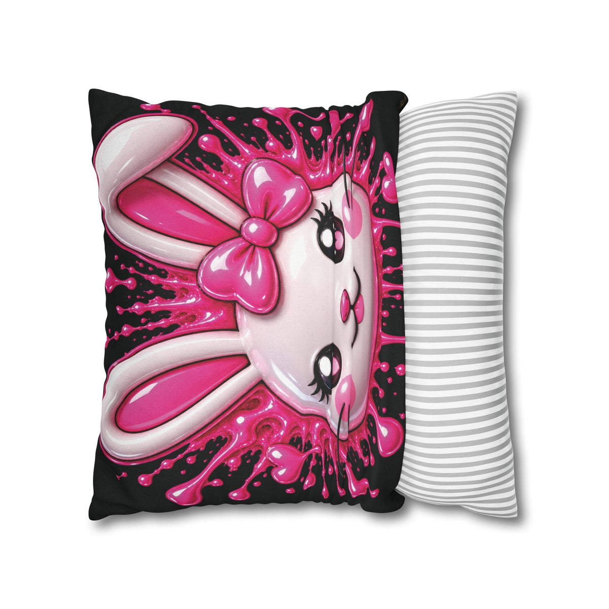 SHIBUYA RABBIT 3D – Kawaii Throw Pillow | Japanese Bunny Cushion | Pink Anime Room Decor | Cute Sofa Pillow | Harajuku Home Decor | Cool Living Club