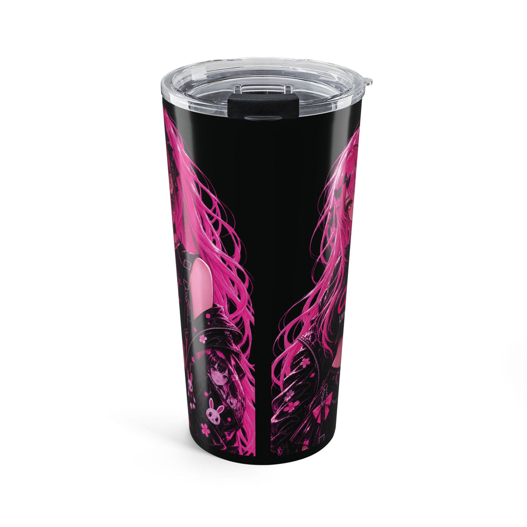 SHIBUYA NEON – Neon Riot | White 20oz Insulated Tumbler | Tokyo Anime Cup | Cool Living Club