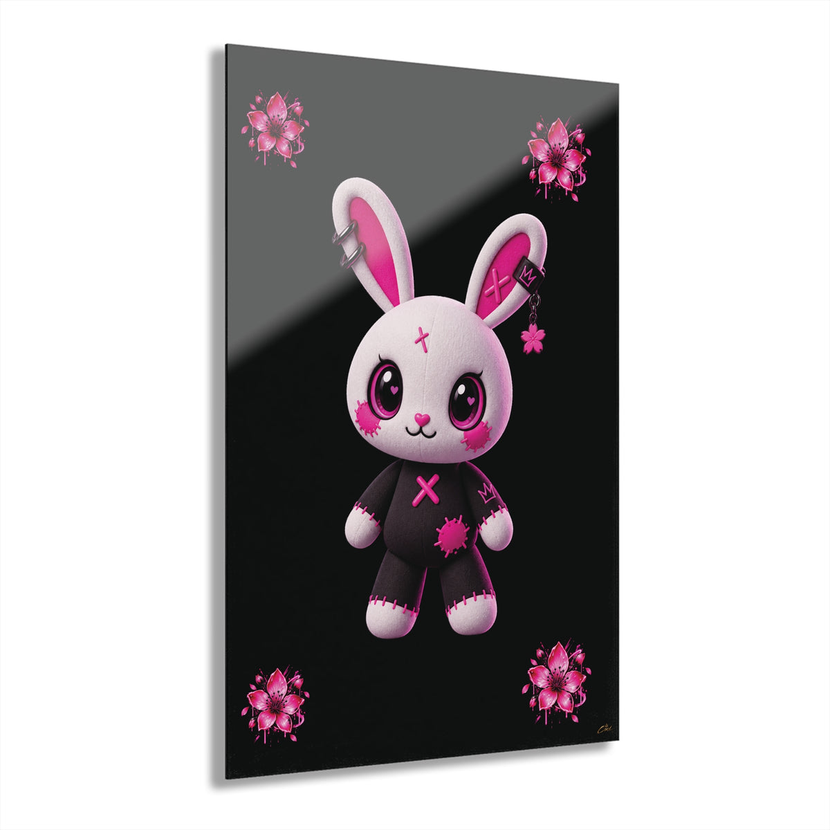 SHIBUYA NEON – Electric Bunny | Premium Acrylic Wall Art | Kawaii Anime Decor | Japanese Cyberpunk Room Art | Cool Living Club