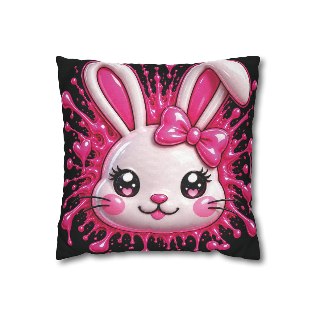 SHIBUYA RABBIT 3D – Kawaii Throw Pillow | Japanese Bunny Cushion | Pink Anime Room Decor | Cute Sofa Pillow | Harajuku Home Decor | Cool Living Club