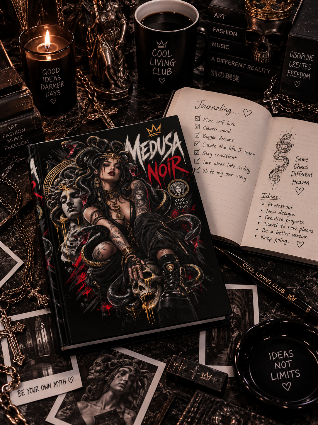 MEDUSA NOIR – Dark Medusa | Hardcover Journal