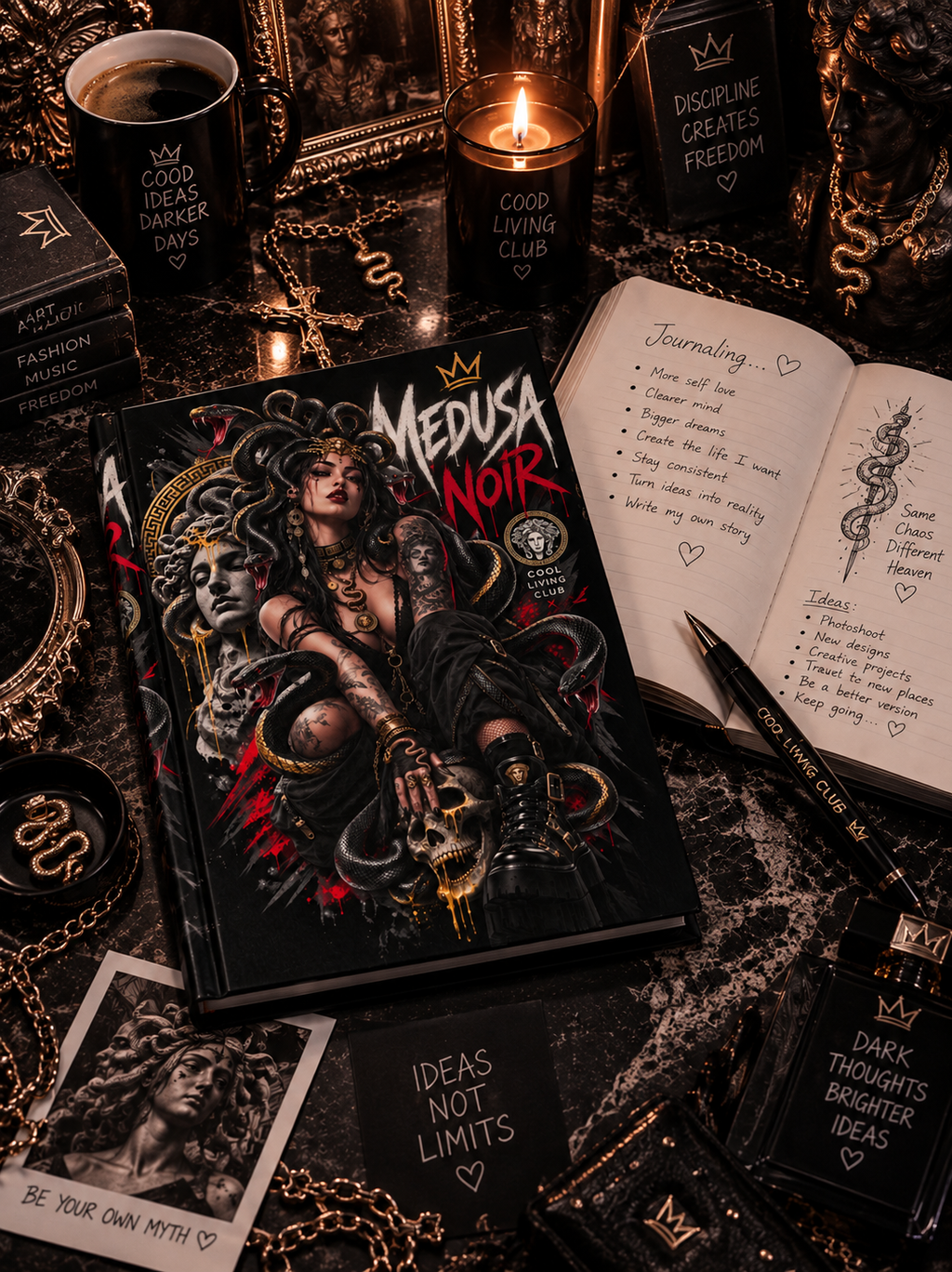 MEDUSA NOIR – Dark Medusa | Hardcover Journal