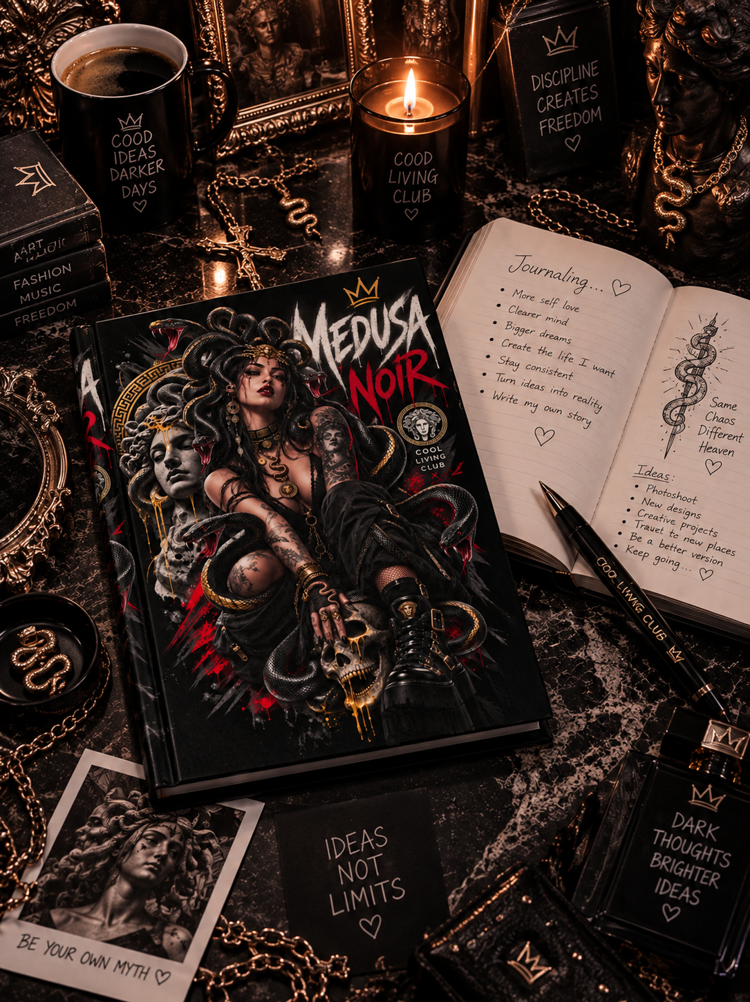 MEDUSA NOIR – Dark Medusa | Hardcover Journal