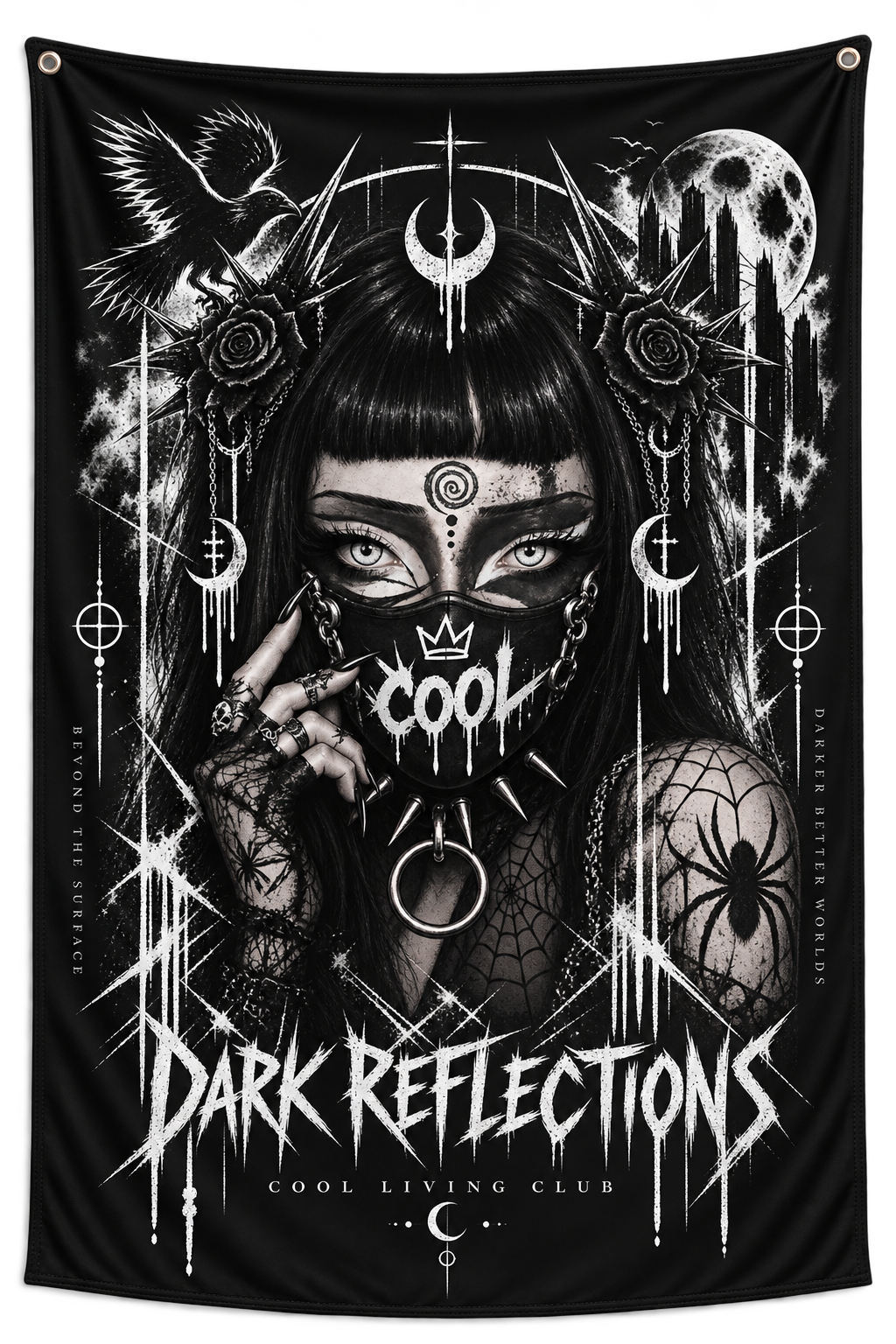 DARK REFLECTIONS – Shadow Girl | Wall Tapestry