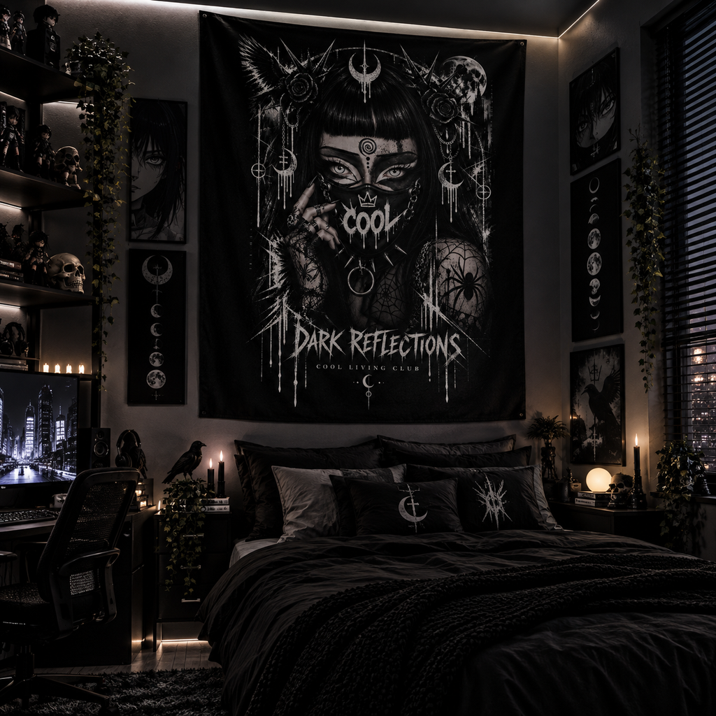 DARK REFLECTIONS – Shadow Girl | Wall Tapestry