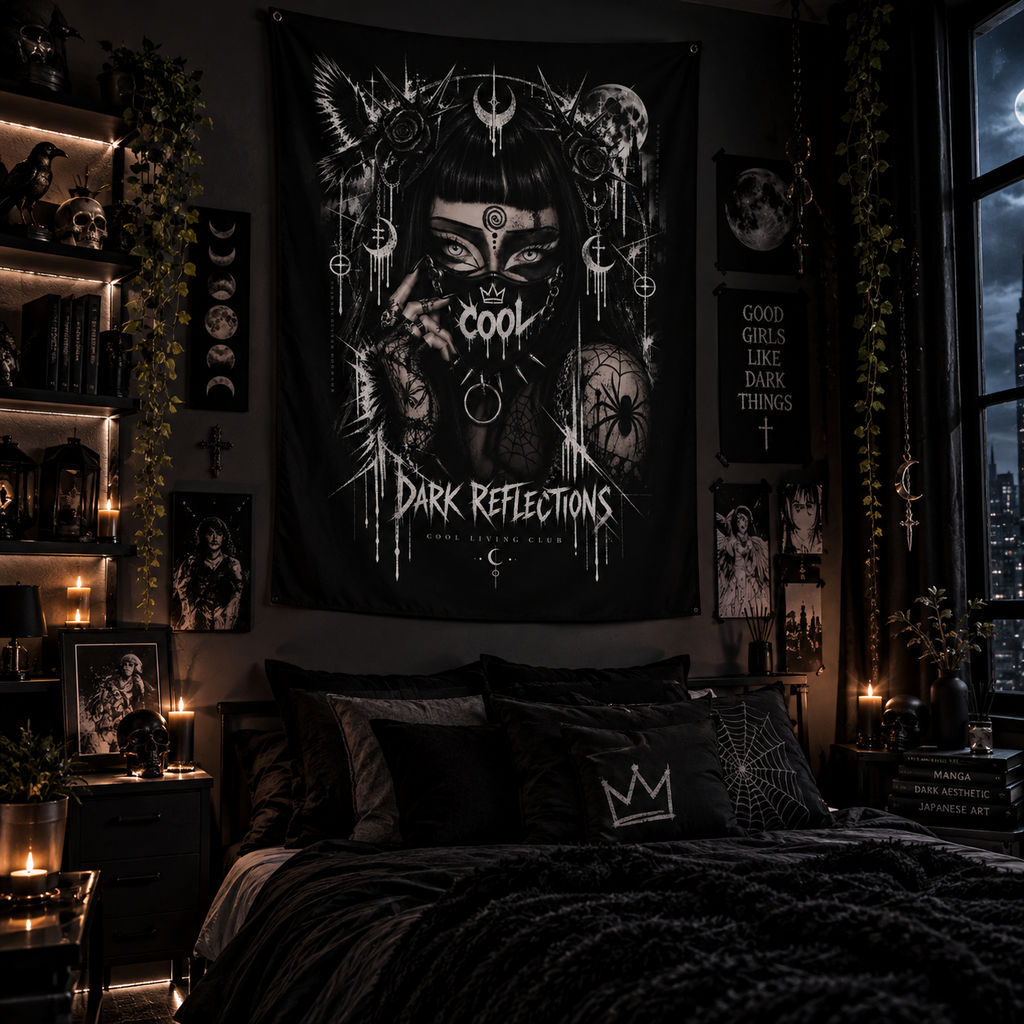 DARK REFLECTIONS – Shadow Girl | Wall Tapestry