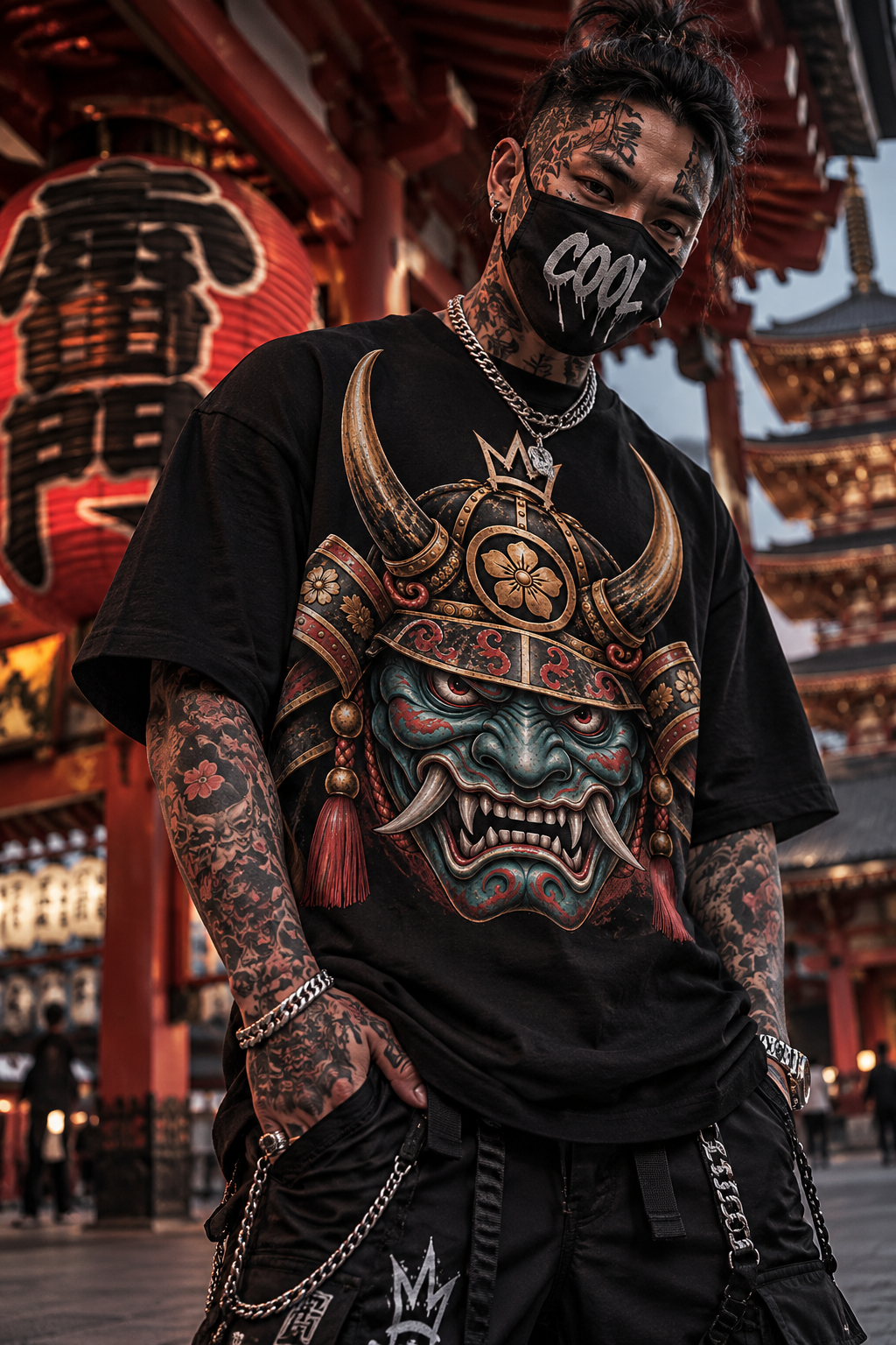 DARK DARUMA – Infernal Oni Emperor | Gothic T-Shirt
